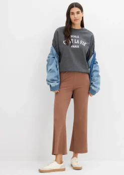 Mujer bonprix bonprix Leggings acortados de canalé de mezcla de viscosa