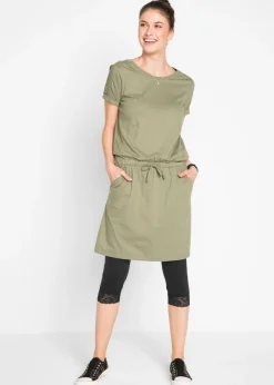 Mujer bonprix bonprix Leggings capri con detalles de encaje