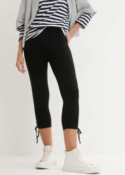 Mujer bonprix bonprix Leggings capri con fruncido (2 unidades)