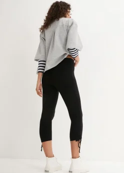 Mujer bonprix bonprix Leggings capri con fruncido (2 unidades)