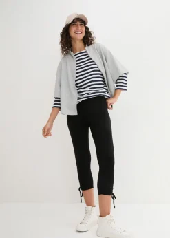 Mujer bonprix bonprix Leggings capri con fruncido (2 unidades)