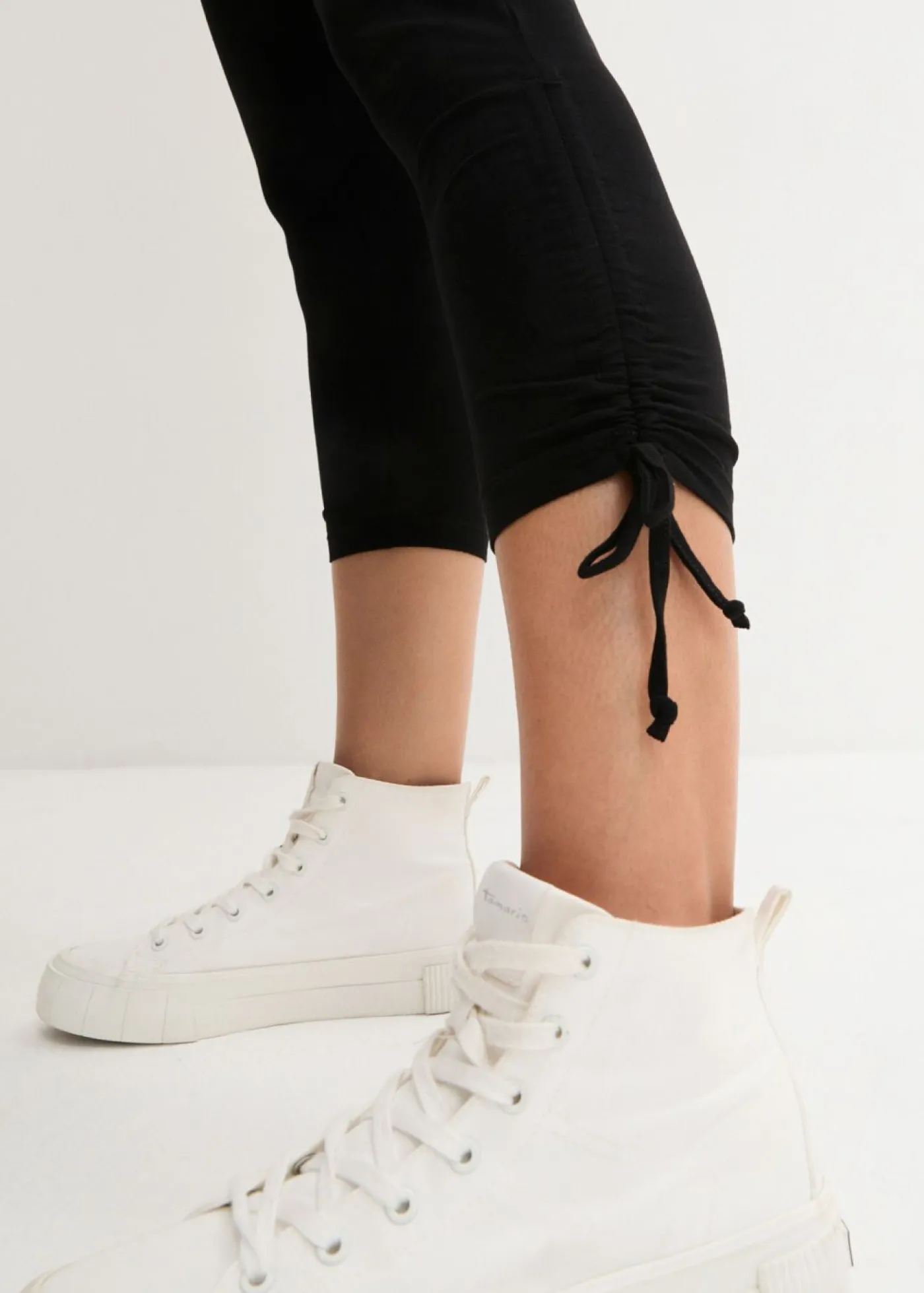 Mujer bonprix bonprix Leggings capri con fruncido (2 unidades)