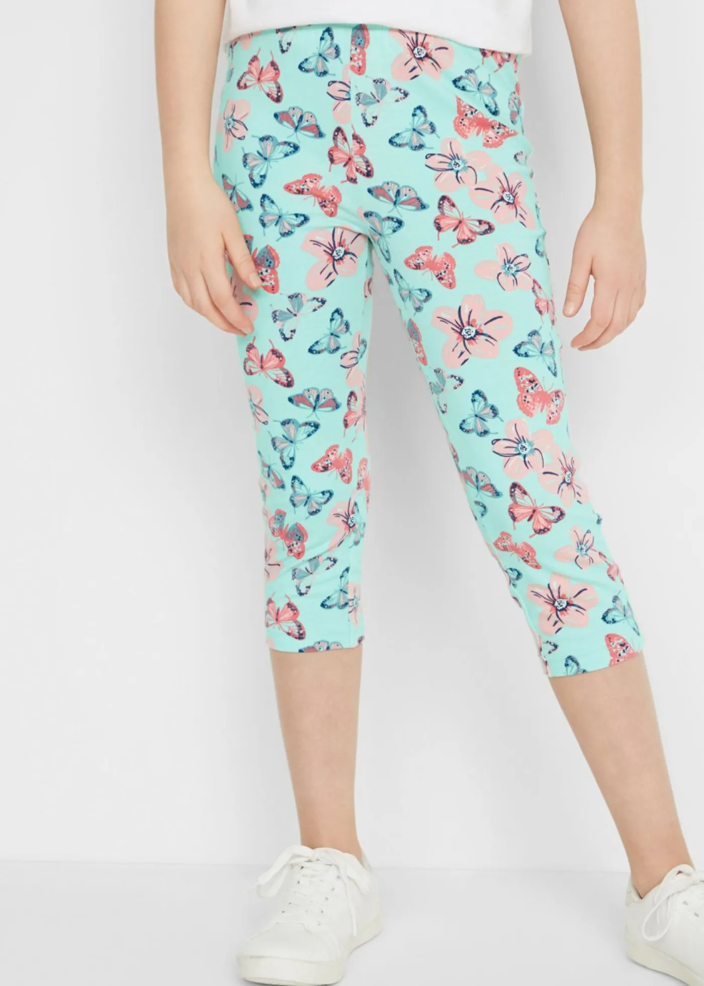 bonprix bonprix Ropa 9 A 16 Años·Pantalones Y Leggings|Ropa 9 A 16 Años·Packs De Ropa>Leggings capri de algodón orgánico (2 unidades) azul medianoche. + menta verde