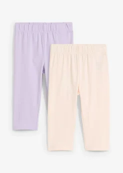 Niños bonprix bonprix Leggings capri de mezcla de algodón orgánico elástico (2 unidades)