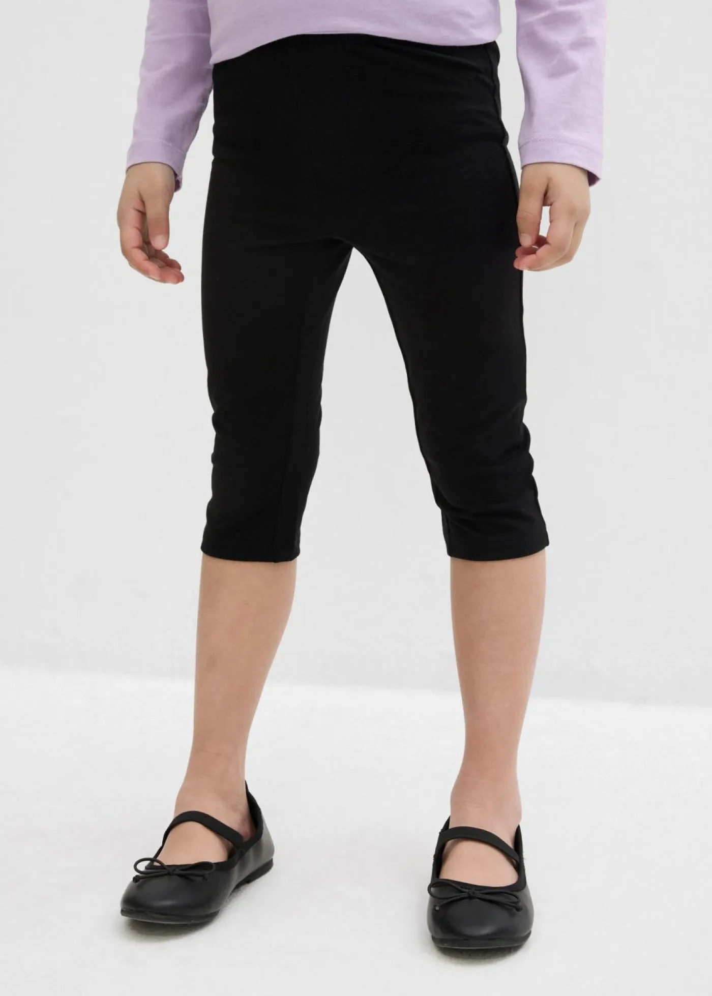 bonprix bonprix Ropa 2 A 9 Años·Pantalones Y Vaqueros|Ropa 2 A 9 Años·Multipack>Leggings capri de mezcla de algodón orgánico elástico (2 unidades) Negro