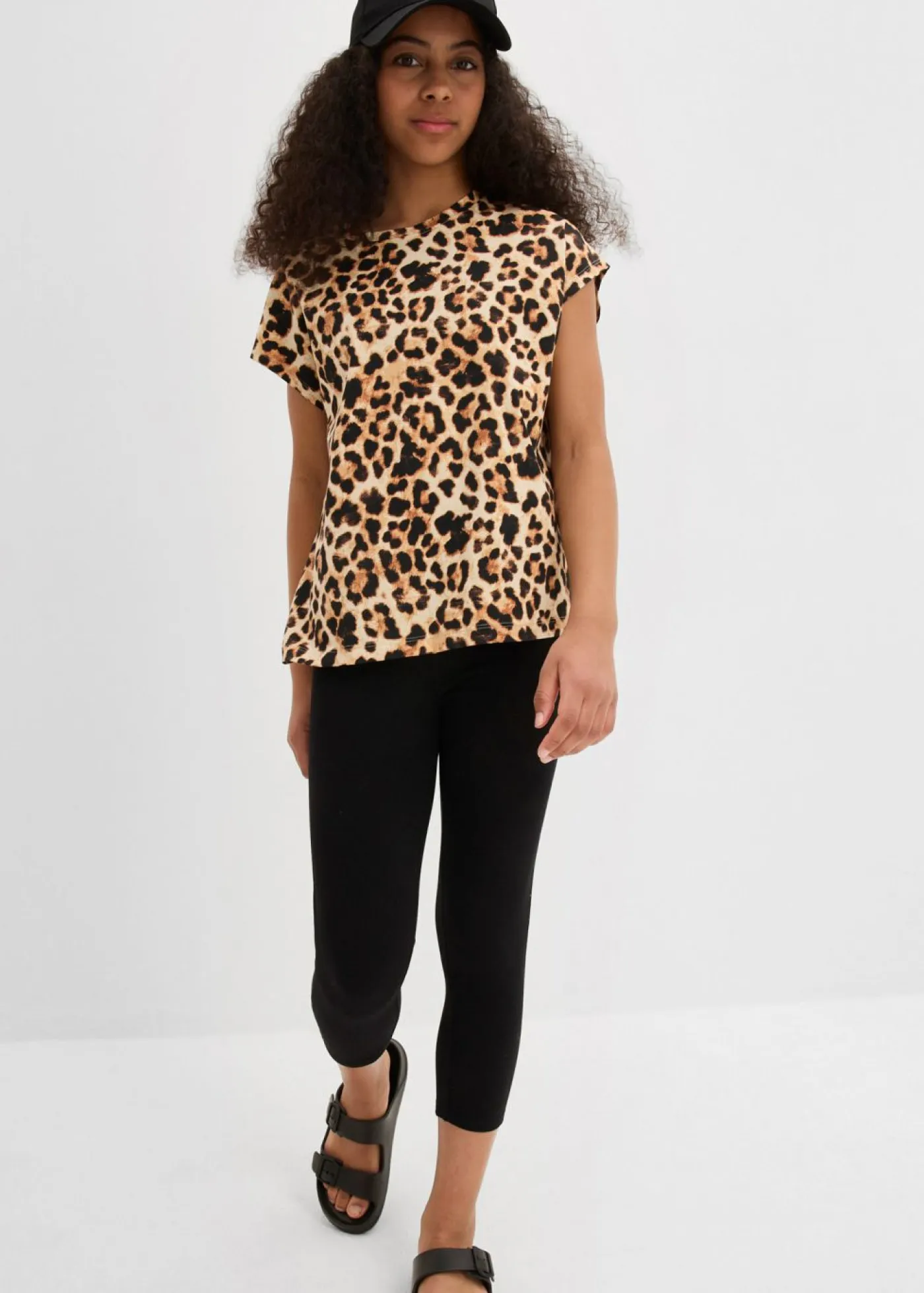 bonprix bonprix Ropa 9 A 16 Años·Pantalones Y Leggings|Ropa 9 A 16 Años·Packs De Ropa>Leggings capri de mezcla de algodón orgánico (2 unidades) Negro