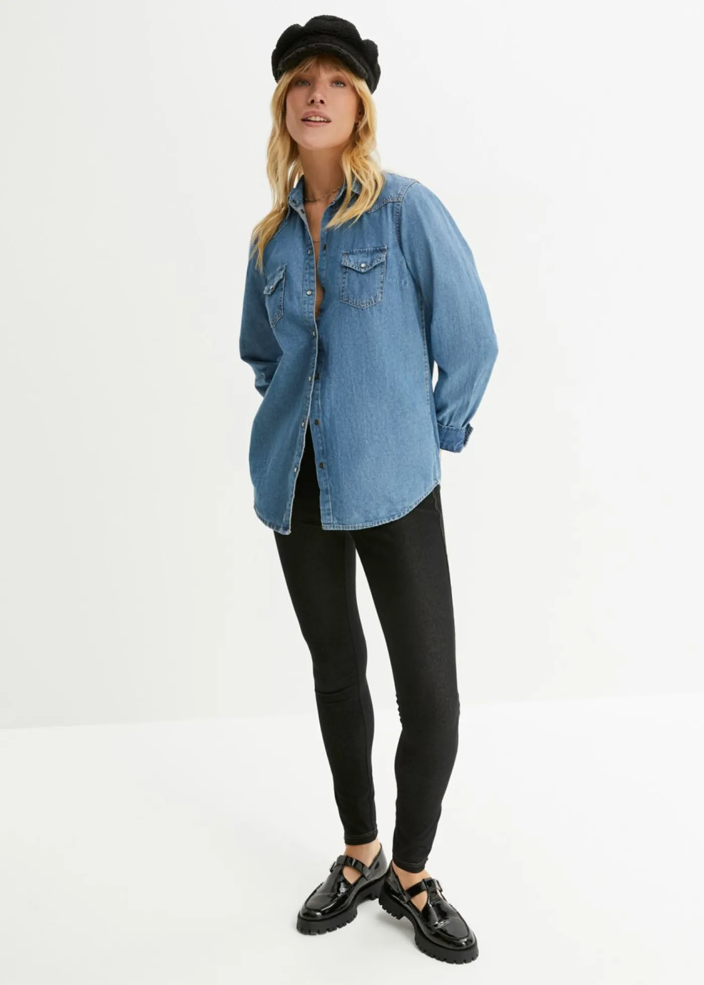 Mujer bonprix bonprix Leggings con aspecto de vaquero