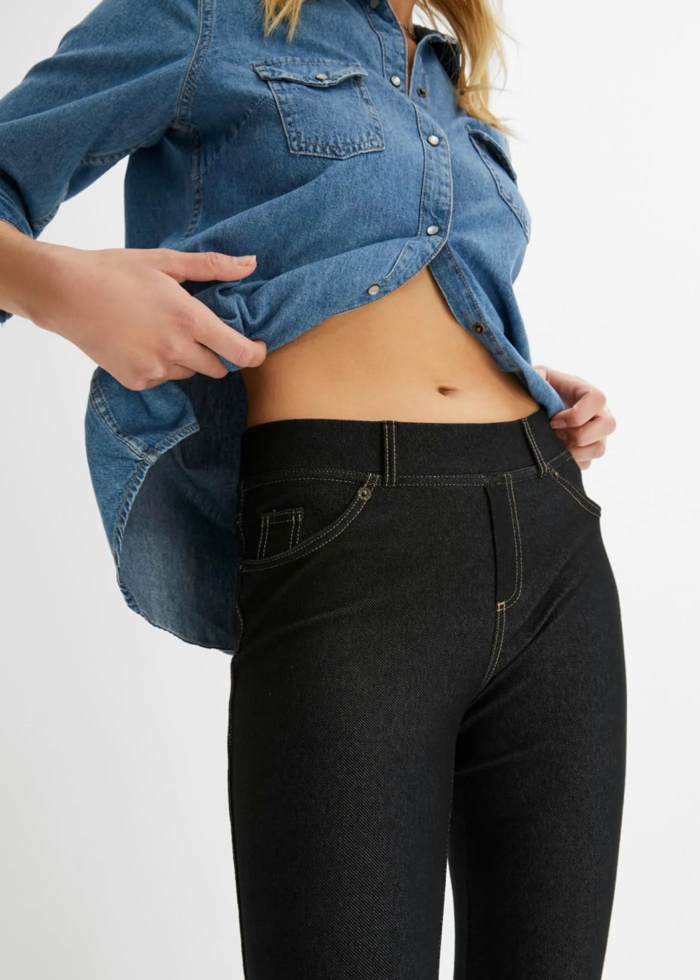 Mujer bonprix bonprix Leggings con aspecto de vaquero