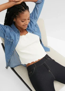 Mujer bonprix bonprix Leggings con aspecto de vaquero