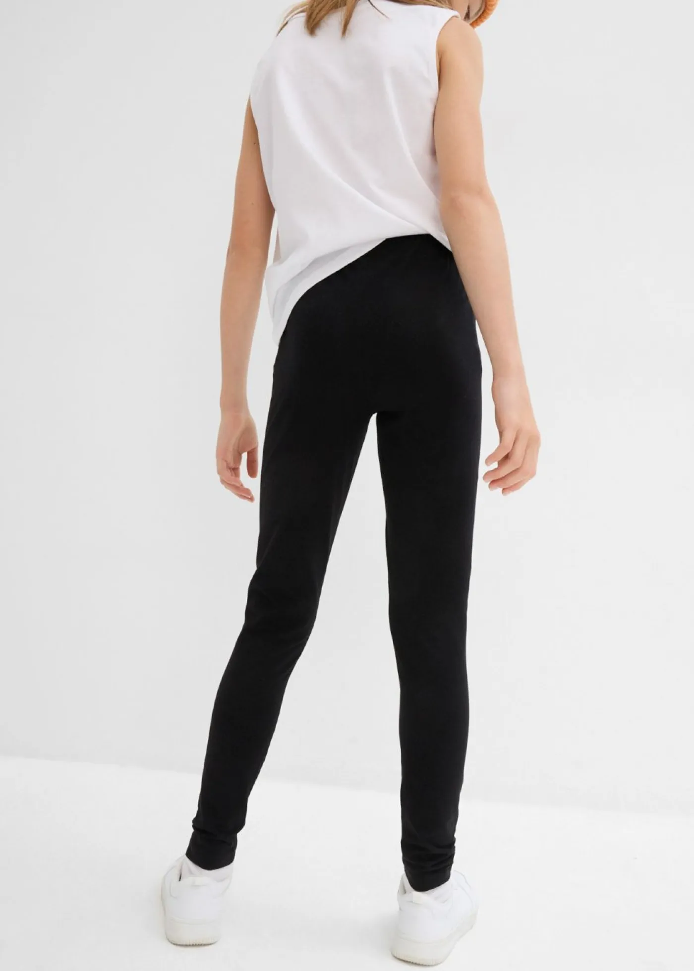bonprix bonprix Ropa 9 A 16 Años·Pantalones Y Leggings|Ropa 9 A 16 Años·Packs De Ropa>Leggings confeccionados con mezcla de algodón ecológico elástico (3 unidades) Negro