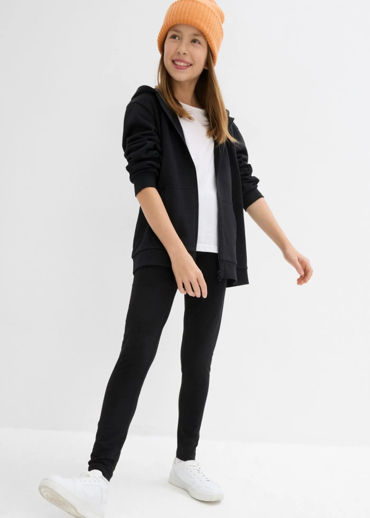 bonprix bonprix Ropa 9 A 16 Años·Pantalones Y Leggings|Ropa 9 A 16 Años·Packs De Ropa>Leggings confeccionados con mezcla de algodón ecológico elástico (3 unidades) Negro