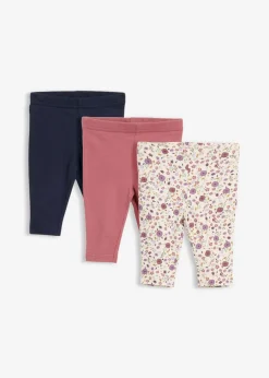 Niños bonprix bonprix Leggings de algodón orgánico puro (3 unidades)