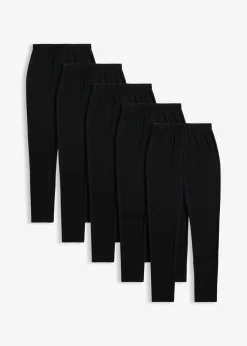 Niños bonprix bonprix Leggings de mezcla de algodón orgánico elástico (5 unidades)