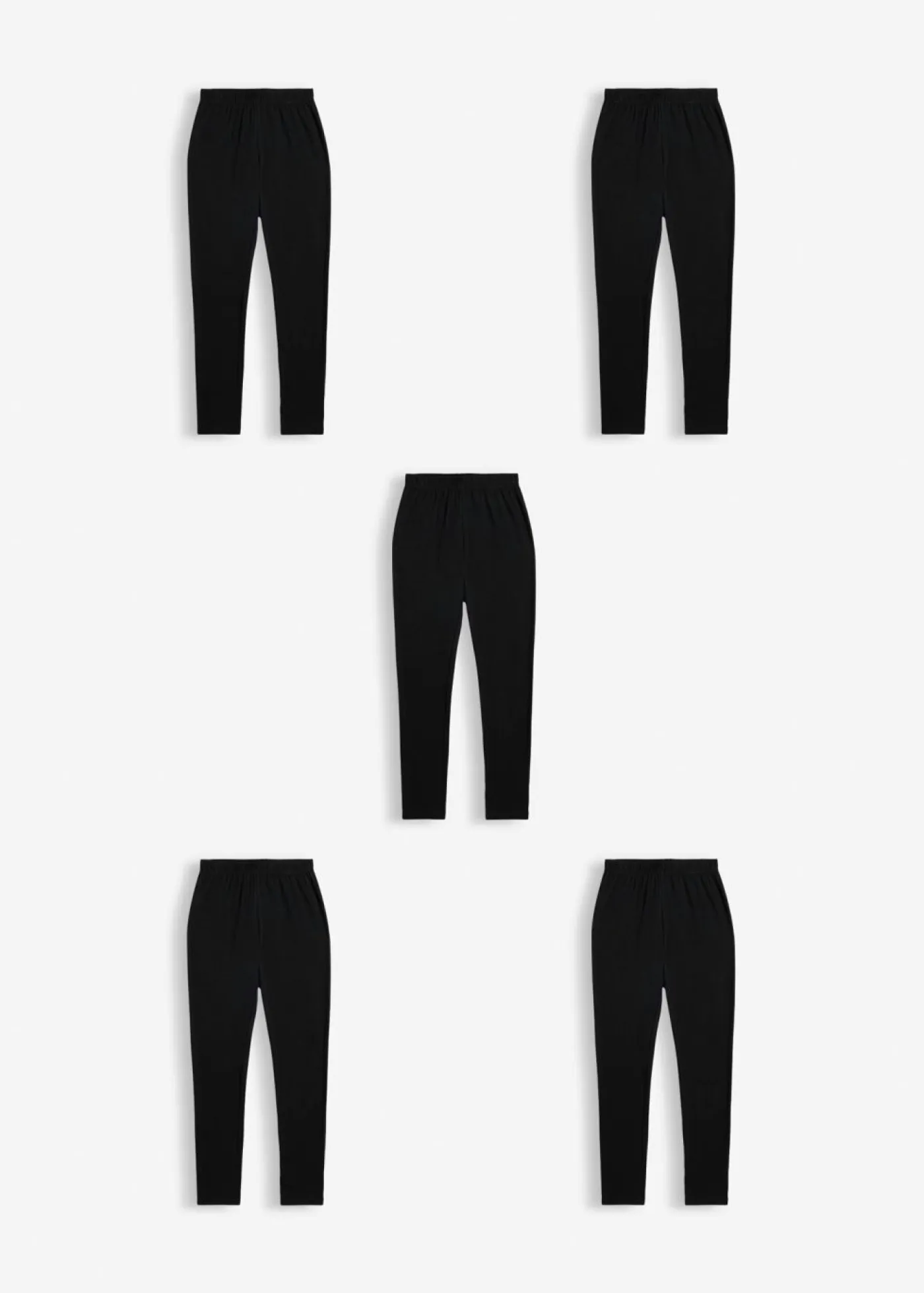 Niños bonprix bonprix Leggings de mezcla de algodón orgánico elástico (5 unidades)