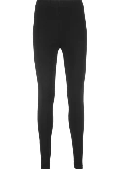bonprix bonprix Pantalones>Leggings de mezcla de algodón Negro