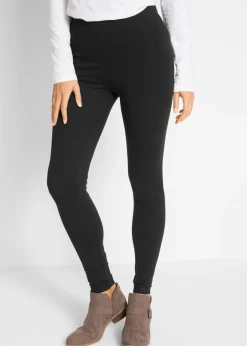 bonprix bonprix Pantalones>Leggings de mezcla de algodón Negro