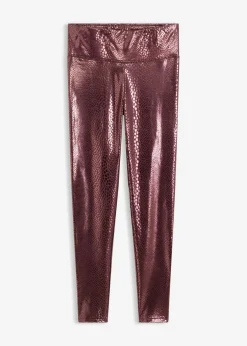 Mujer bonprix bonprix Leggings de piel sintética con alto brillo