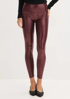 Mujer bonprix bonprix Leggings de piel sintética con alto brillo