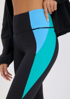 Mujer bonprix bonprix Leggings deportivos cómodos de material de secado rápido en colores en contraste