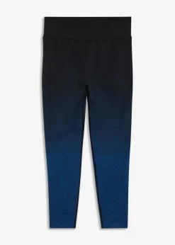 bonprix bonprix Ropa Deportiva|Pantalones>Leggings deportivos de material de secado rápido sin costuras con degradado cromático azul horizonte-azul faro-negro