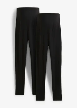 bonprix bonprix Premamá>Leggings premamá de algodón orgánico (2 unidades) Negro-negro