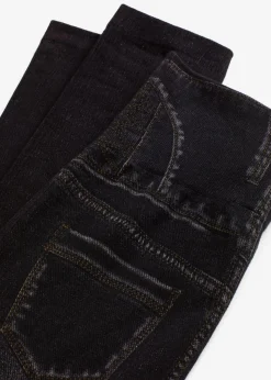 bonprix bonprix Ropa Interior Moldeadora|Medias, Panties Y Calcetines>Leggings tipo medias, moldeadores, en look vaquero Negro de aspecto vaquero