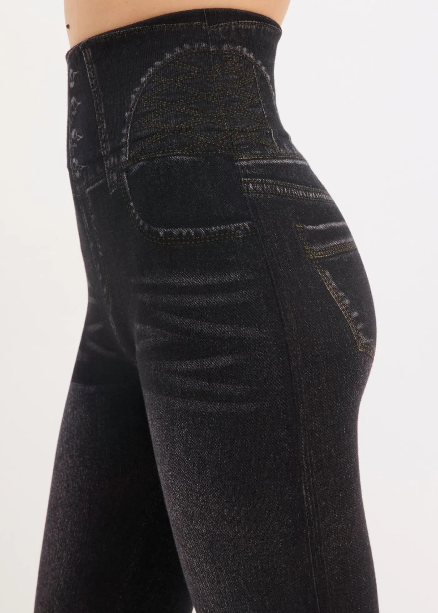 bonprix bonprix Ropa Interior Moldeadora|Medias, Panties Y Calcetines>Leggings tipo medias, moldeadores, en look vaquero Negro de aspecto vaquero