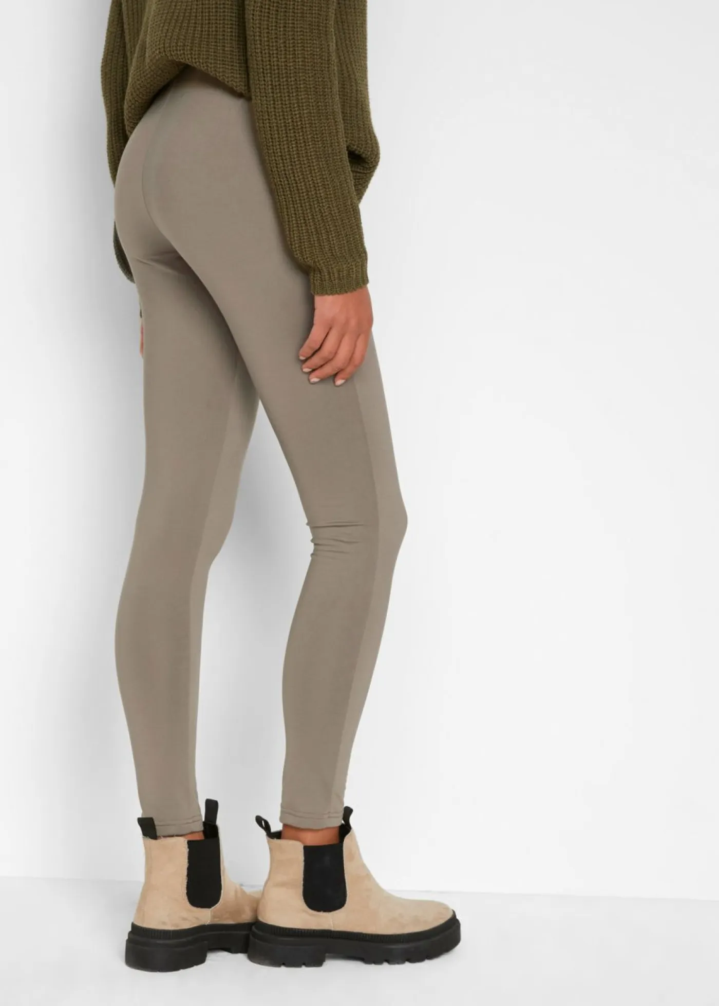 bonprix bonprix Ropa Térmica|Pantalones>Leggings térmicos con cinturilla cómoda oliva pálido