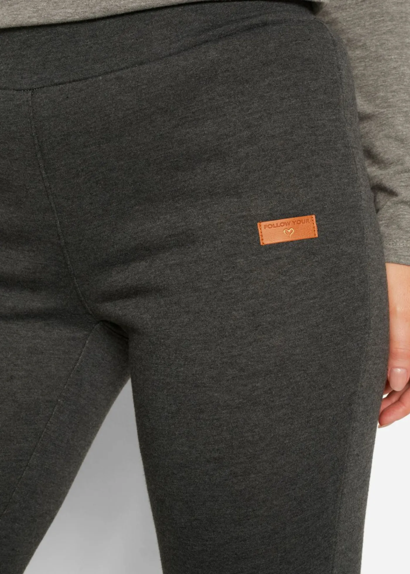 bonprix bonprix Pantalones>Leggings térmicos con forro polar Antracita jaspeado