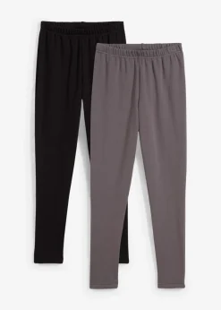 bonprix bonprix Multipack|Niño·Calcetines>Leggings térmicos funcionales con forro polar (2 unidades) negro-pizarra