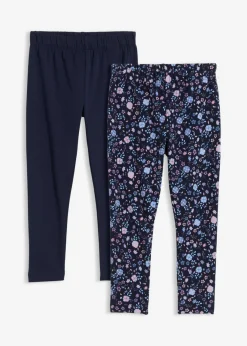 bonprix bonprix Ropa 2 A 9 Años·Pantalones Y Vaqueros|Ropa 2 A 9 Años·Multipack>Leggings térmicos (2 unidades) azul marino con flores