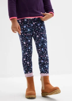 bonprix bonprix Ropa 2 A 9 Años·Pantalones Y Vaqueros|Ropa 2 A 9 Años·Multipack>Leggings térmicos (2 unidades) azul marino con flores