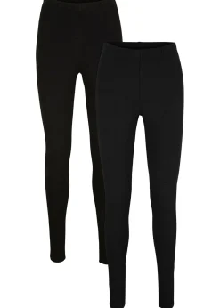 bonprix bonprix Básicos|Pantalones>Leggings (2 unidades) Negro-negro