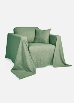 bonprix bonprix Muebles De Dormitorio·Colchas Y Mantas|Muebles De Dormitorio·Fundas Y Cojines>Manta de piqué gofrado Verde