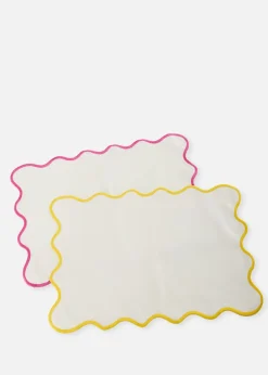 bonprix bonprix Mantel individual con borde ondulado (2 unidades)