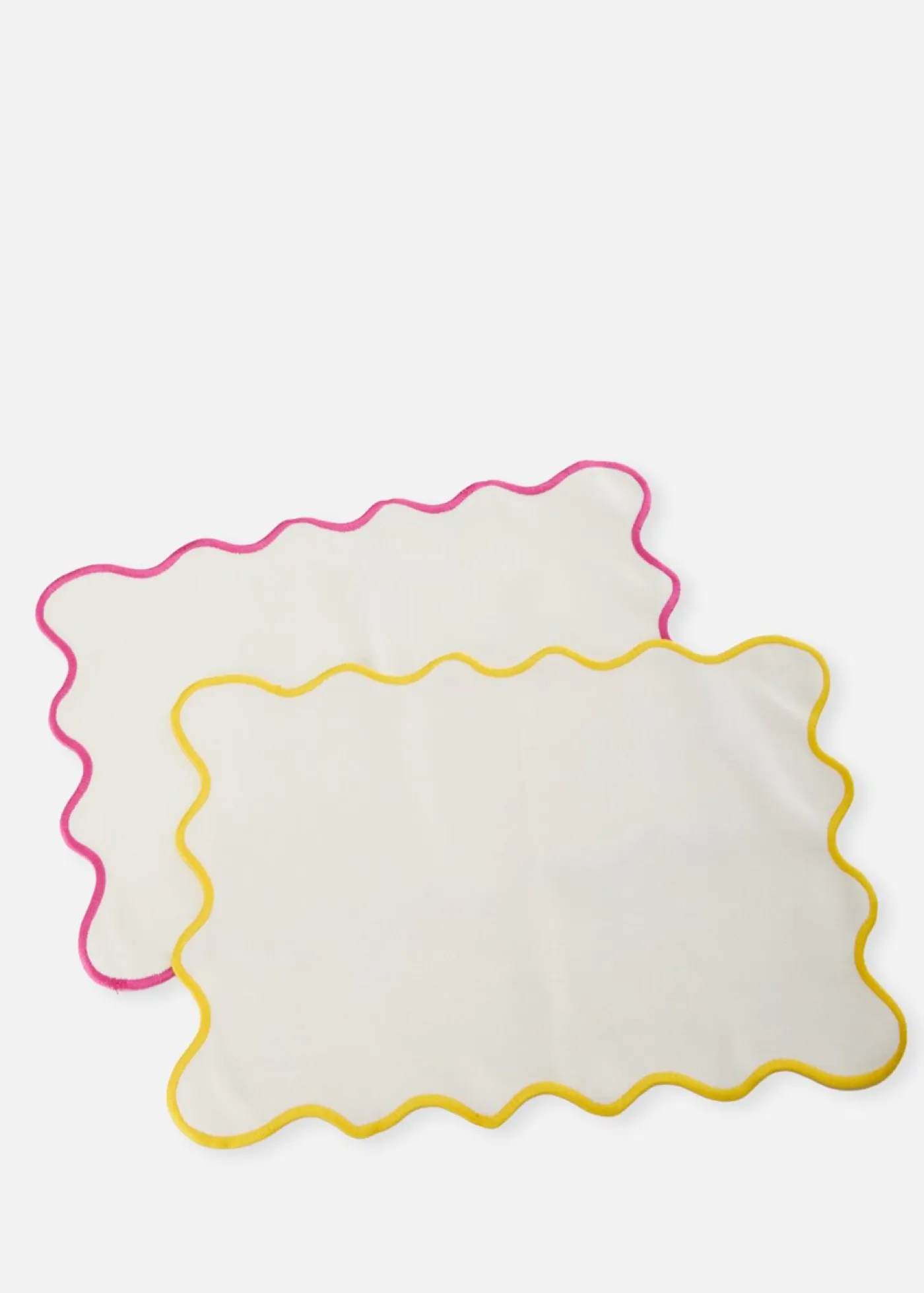 bonprix bonprix Mantel individual con borde ondulado (2 unidades)