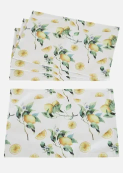 bonprix bonprix Mantel individual (4 unidades) con estampado de limones