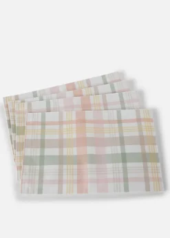 bonprix bonprix Primavera|Vajilla>Manteles individuales con cuadros (4 unidades) Blanco-rosa-amarillo-verde