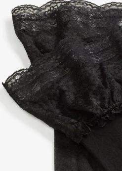 bonprix bonprix Lencería Sexy|Medias, Panties Y Calcetines>Medias de sujeción con encaje 20 den Negro