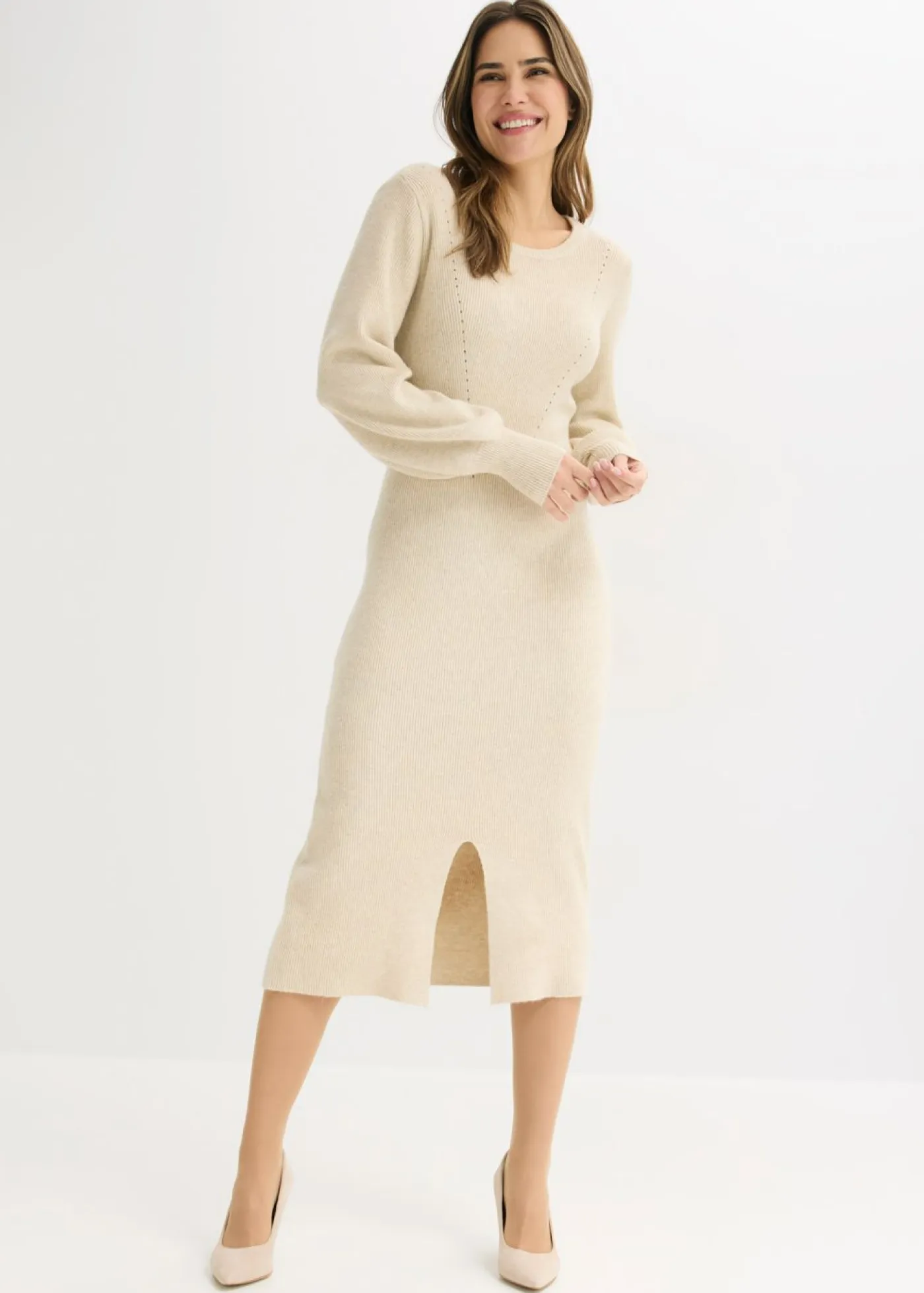 bonprix bonprix Lencería Sexy|Medias, Panties Y Calcetines>Medias sin liguero con encaje de 20 den Beige-negro