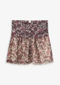 bonprix bonprix Faldas>Minifalda gris guijarro-rojo azalea-verde oliva oscuro