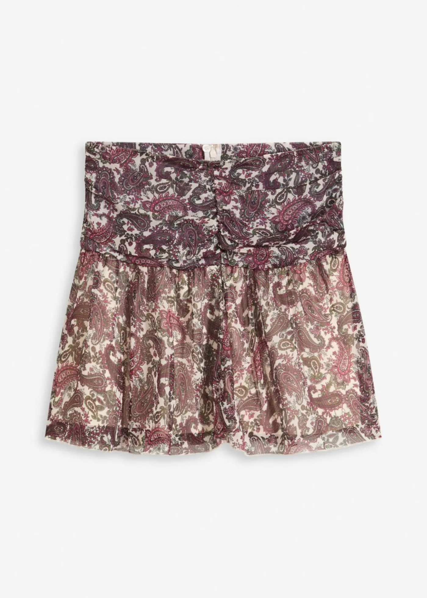 bonprix bonprix Faldas>Minifalda gris guijarro-rojo azalea-verde oliva oscuro