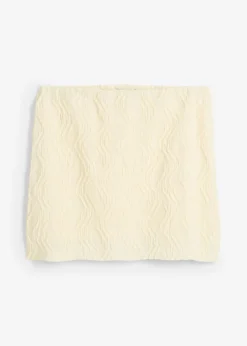 bonprix bonprix Faldas>Minifalda con aspecto estructurado Blanco-crema