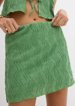 Mujer bonprix bonprix Minifalda con aspecto estructurado