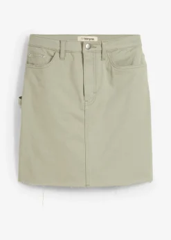 Mujer bonprix bonprix Minifalda de mezcla de algodón elástico