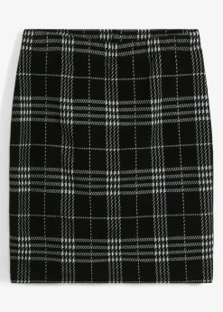 bonprix bonprix Faldas>Minifalda de tartán negro a cuadros
