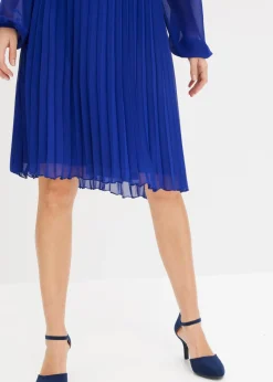 Mujer bonprix bonprix Minivestido de gasa fina con plisado