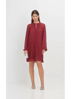 Mujer bonprix bonprix Minivestido de gasa fina con plisado