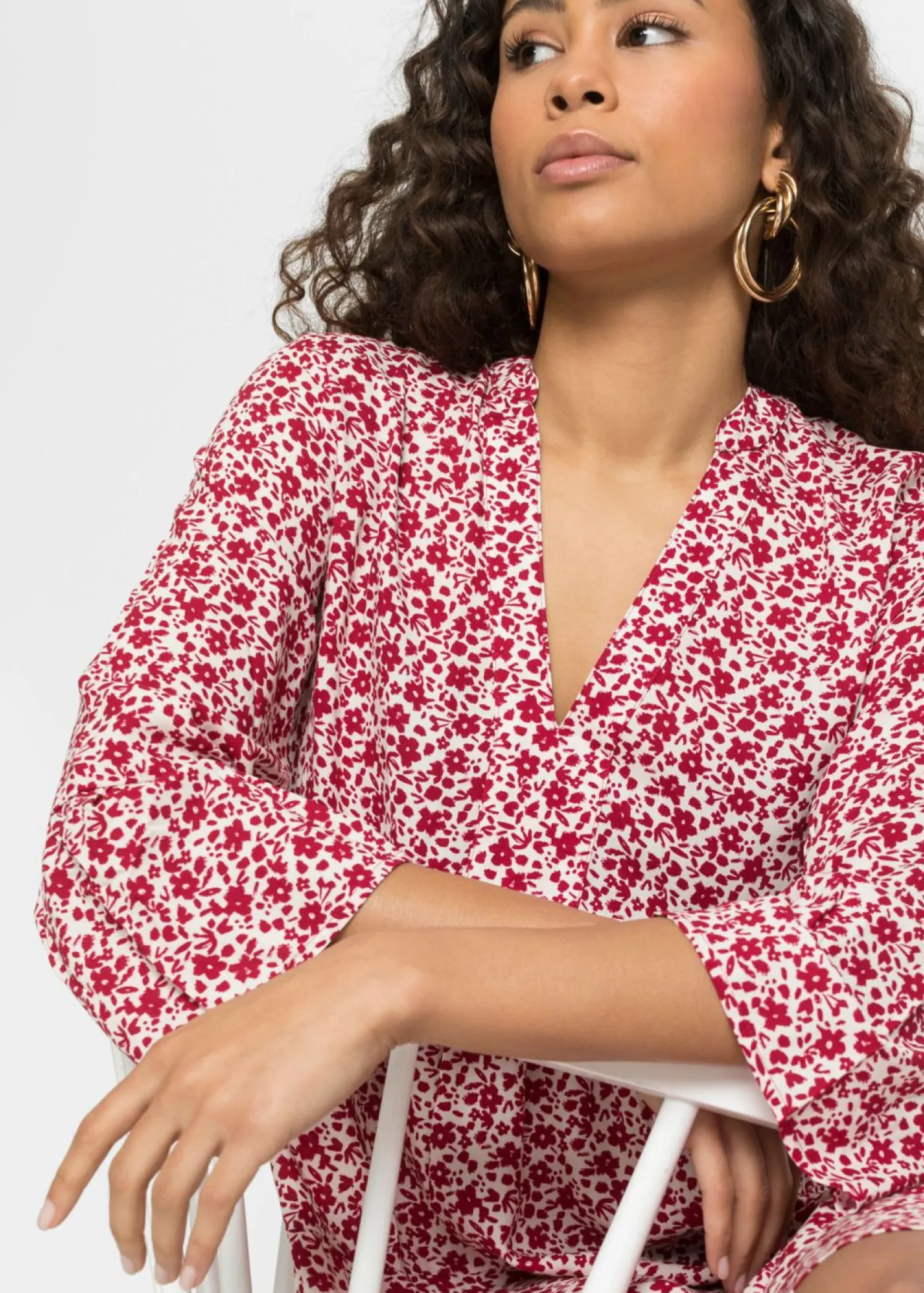 Mujer bonprix bonprix Minivestido de viscosa fluida con volantes