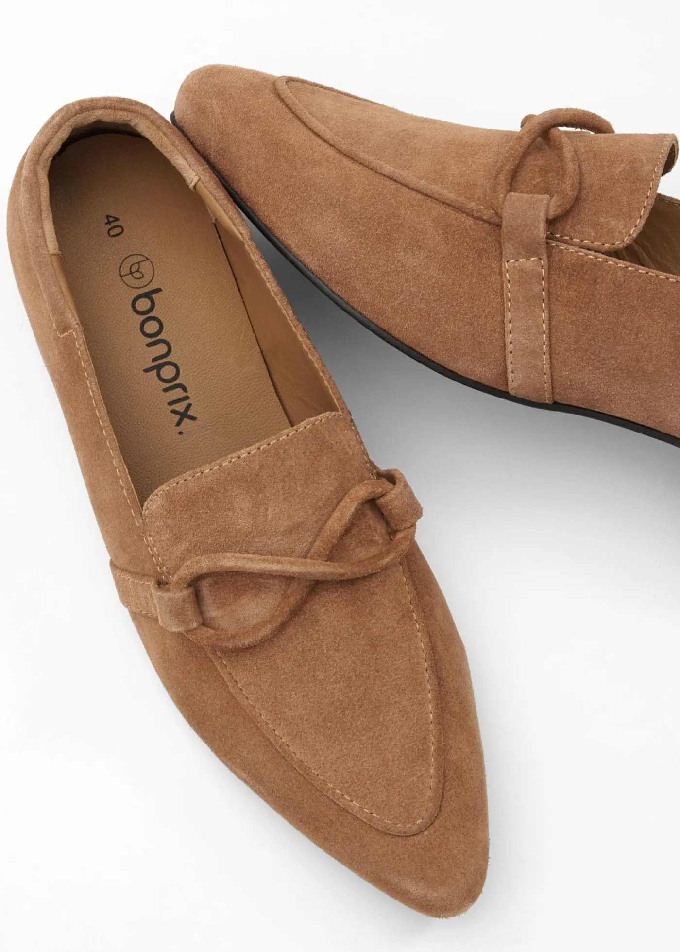 bonprix bonprix Mocasines|Zapatos Primavera-Verano>Mocasines de ante Marrón castaño